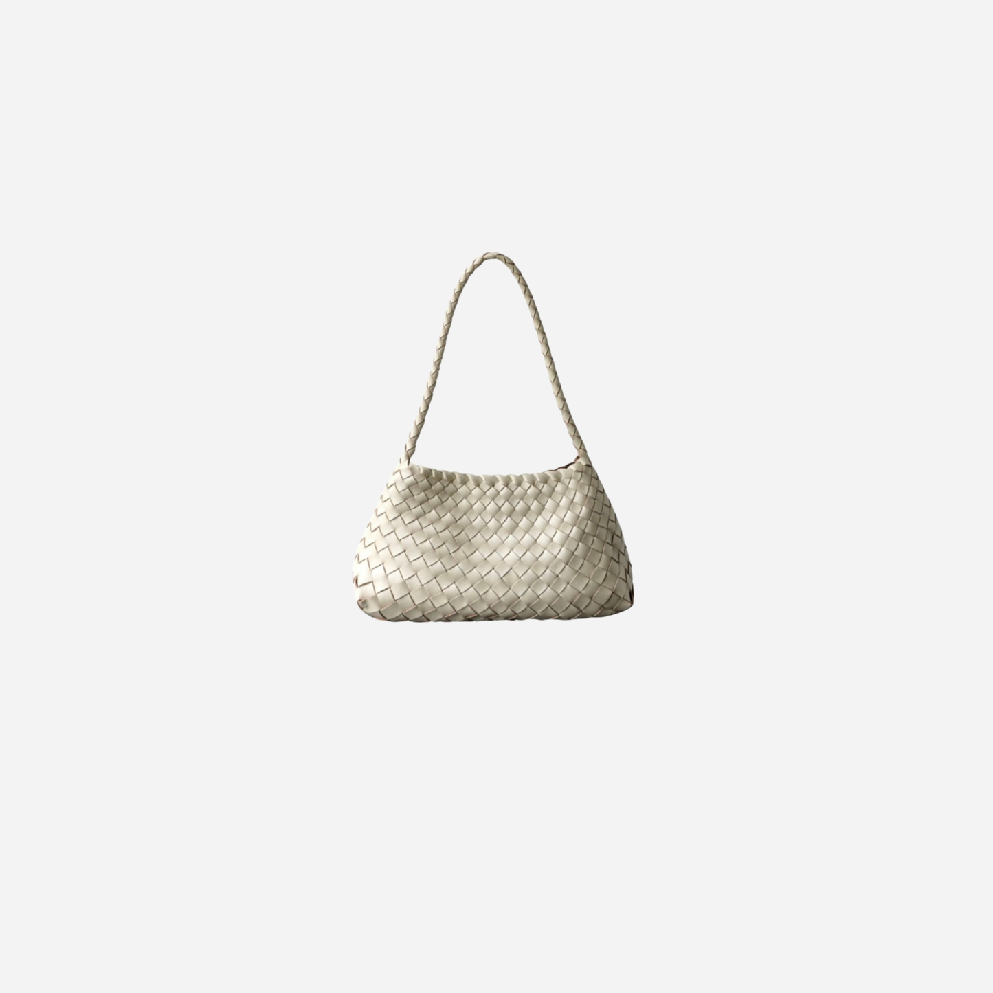 Amber Woven Leather Shoulder Bag