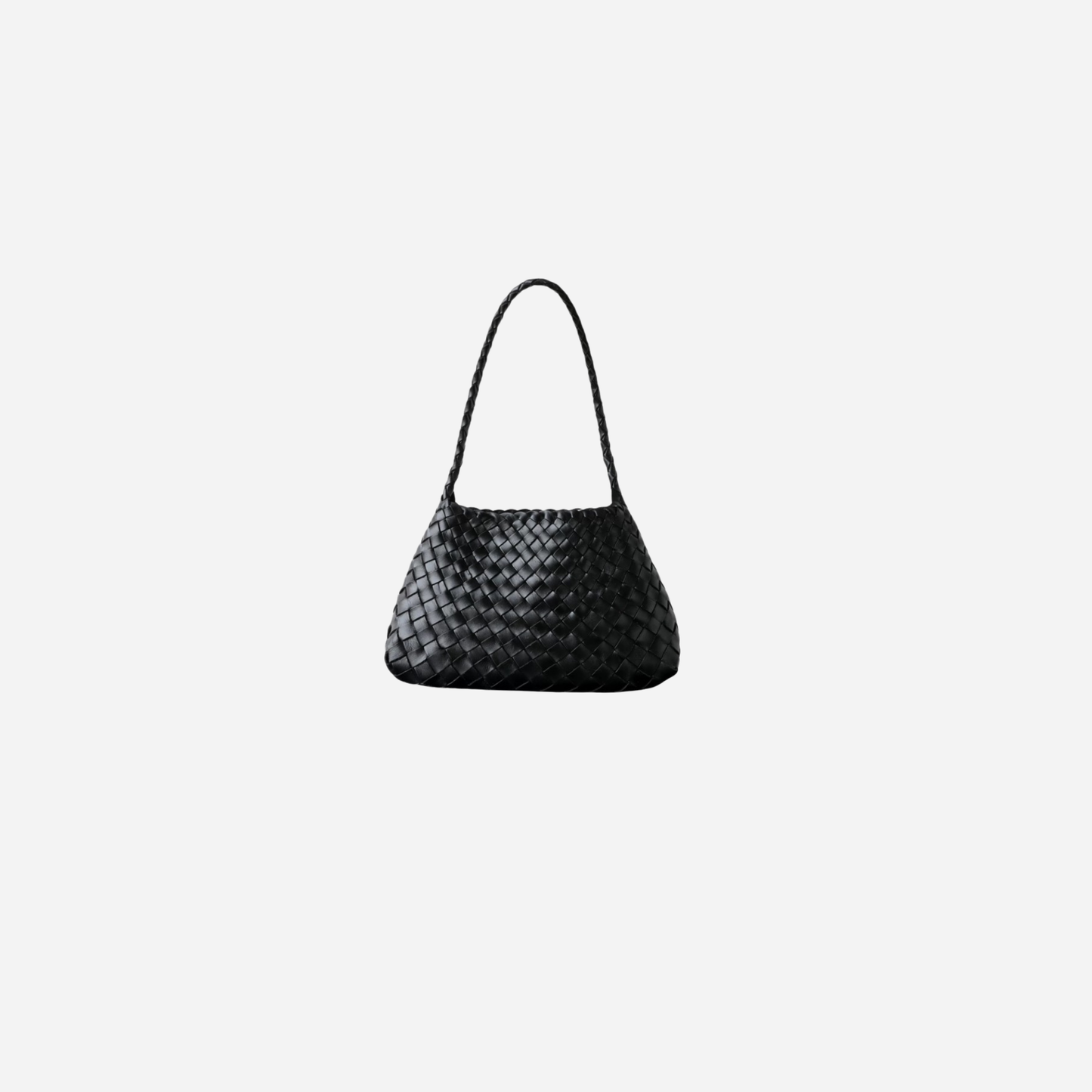 Amber Woven Leather Shoulder Bag
