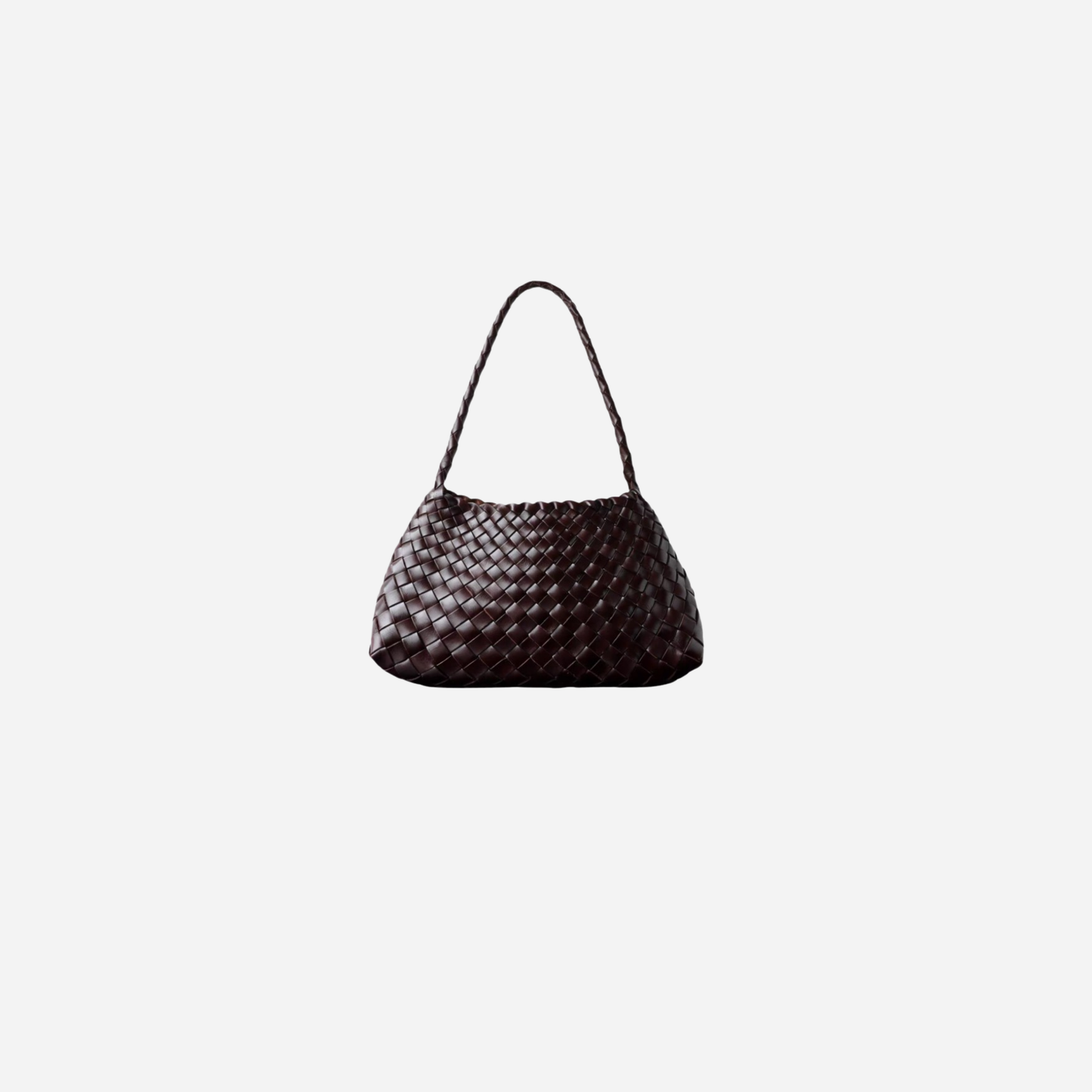 Amber Woven Leather Shoulder Bag