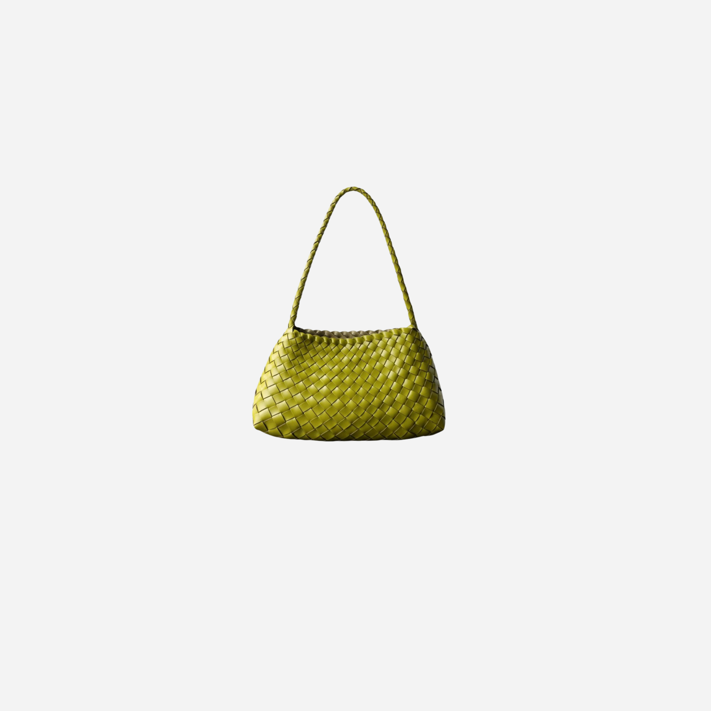 Amber Woven Leather Shoulder Bag